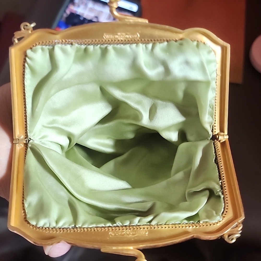 Whiting & Davis Dresden Mesh Evening Bag w/ Floral Motif Vintage - Picture 5 of 15
